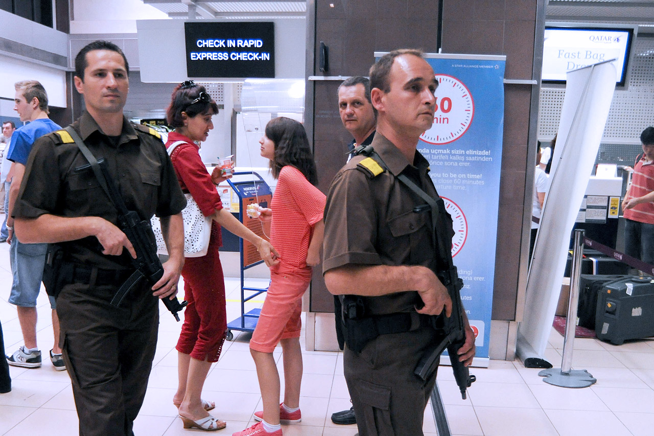 The antiterrorist team on the international airport Henri Coandă